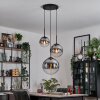 Gastor hanging light, globe light clear, Smoke-coloured, 3-light sources