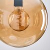 Gastor hanging light, globe light Amber, clear, Smoke-coloured, 3-light sources