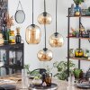 Soutinho hanging light, globe light Amber, 4-light sources