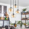 Soutinho hanging light, globe light Amber, clear, 4-light sources