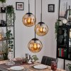 Gastor hanging light, globe light Amber, 3-light sources