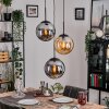 Gastor hanging light, globe light Amber, Smoke-coloured, 3-light sources