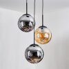 Gastor hanging light, globe light Amber, Smoke-coloured, 3-light sources