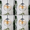 Gastor hanging light, globe light Amber, clear, 3-light sources