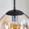 Gastor hanging light, globe light Amber, clear, 3-light sources