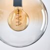 Gastor hanging light, globe light Amber, clear, 3-light sources