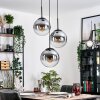 Gastor hanging light, globe light clear, Smoke-coloured, 3-light sources