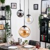 Gastor hanging light, globe light 30 cm Amber, clear, Smoke-coloured, 3-light sources