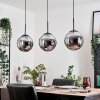 Gastor hanging light, globe light black, 3-light sources