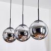 Gastor hanging light, globe light black, 3-light sources