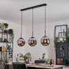 Gastor hanging light, globe light black, 3-light sources