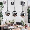 Gastor hanging light, globe light black, 3-light sources