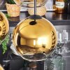 Koyoto hanging light, globe light gold, clear, 4-light sources