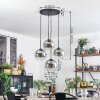 Koyoto hanging light, globe light clear, Smoke-coloured, 4-light sources