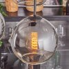 Koyoto hanging light, globe light clear, Smoke-coloured, 4-light sources