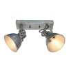 Steinhauer lights Gearmetal ceiling light, ceiling spotlight Oxidised Silver, 2-light sources