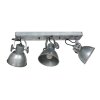 Steinhauer lights Gearmetal ceiling light, ceiling spotlight Oxidised Silver, 3-light sources