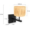 Steinhauer lights Stang wall light black, 1-light source