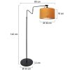 Steinhauer lights Linstrøm floor lamp black, 1-light source