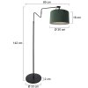 Steinhauer lights Linstrøm floor lamp black, 1-light source