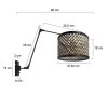 Steinhauer lights Chic wall light black, 1-light source