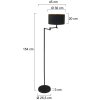 Steinhauer lights Bella floor lamp black, 1-light source