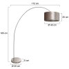 Steinhauer lights Solva floor lamp brushed steel, 1-light source