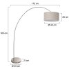 Steinhauer lights Solva floor lamp brushed steel, 1-light source