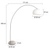 Steinhauer lights Solva floor lamp brushed steel, 1-light source