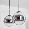 Gastor hanging light, globe light black, 2-light sources