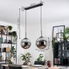 Gastor hanging light, globe light, pendant light black, 2-light sources