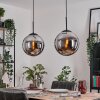 Gastor hanging light, globe light, pendant light black, 2-light sources