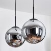 Gastor hanging light, globe light, pendant light black, 2-light sources