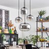 Apedo hanging light, globe light, pendant light clear, Smoke-coloured, 4-light sources