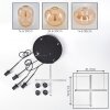 Apedo hanging light, globe light, pendant light Amber, 4-light sources