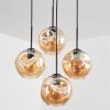 Ripoll hanging light, globe light, pendant light Amber, 4-light sources