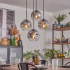 Ripoll hanging light, globe light, pendant light clear, Smoke-coloured, 4-light sources