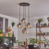 Ripoll hanging light, globe light, pendant light clear, Smoke-coloured, 4-light sources