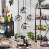 Ripoll hanging light, globe light, pendant light clear, Smoke-coloured, 4-light sources