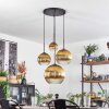 Koyoto hanging light, globe light, pendant light gold, clear, 4-light sources