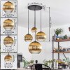 Koyoto hanging light, globe light, pendant light gold, clear, 4-light sources