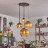 Koyoto hanging light, globe light, pendant light gold, clear, 4-light sources