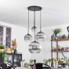 Koyoto hanging light, globe light, pendant light clear, Smoke-coloured, 4-light sources