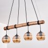 Koyoto hanging light, globe light, pendant light Ecru, black, 4-light sources