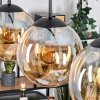 Gastor hanging light, globe light, pendant light Amber, 3-light sources