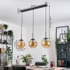 Gastor hanging light, globe light, pendant light Amber, 3-light sources