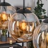 Gastor hanging light, globe light, pendant light Amber, 3-light sources