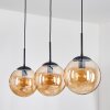 Gastor hanging light, globe light, pendant light Amber, 3-light sources