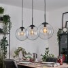 Gastor hanging light, globe light, pendant light clear, 3-light sources