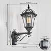 Lavajo outdoor light, outdoor wall light black, 1-light source, Motion sensor